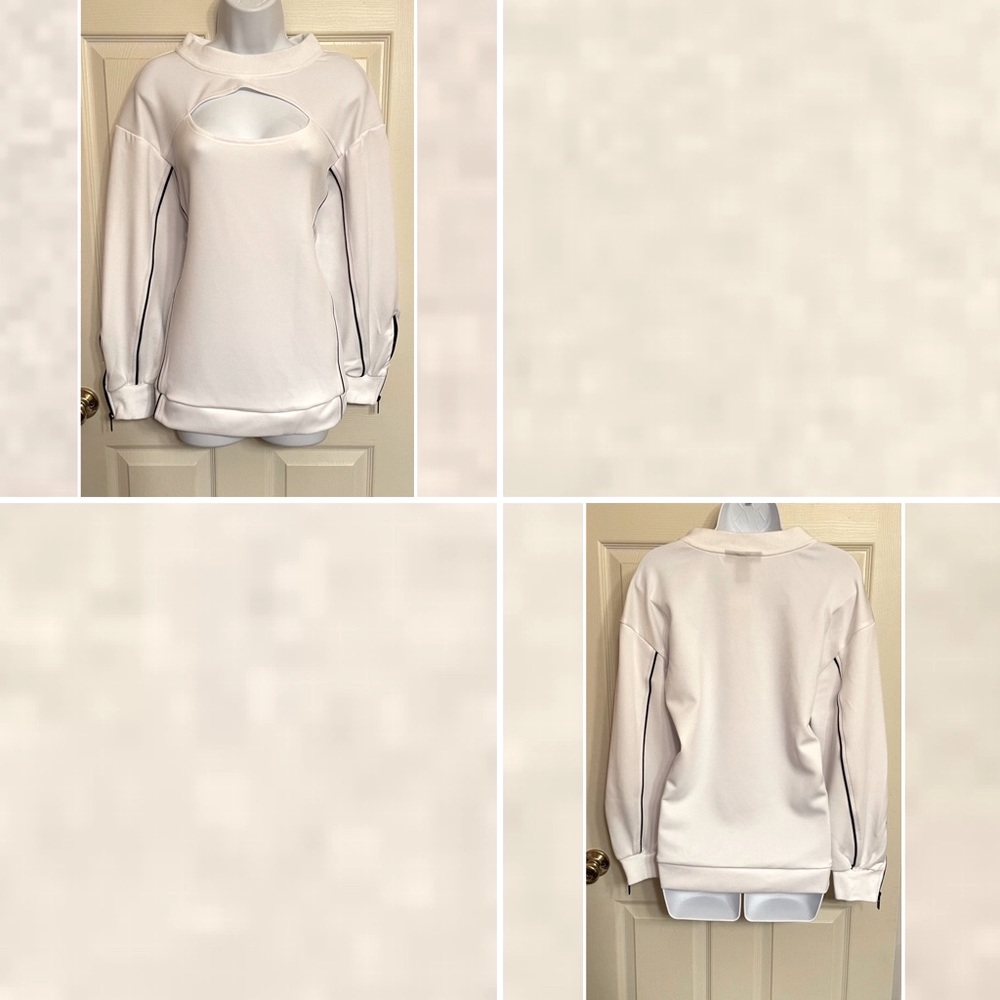 Cutout Zip Detail Style Top - Picture 3 of 12